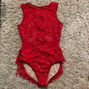 Sequin Red Dance Leotard/Dress